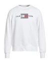 Tommy Hilfiger Man Sweatshirt White Size L Cotton, Polyester