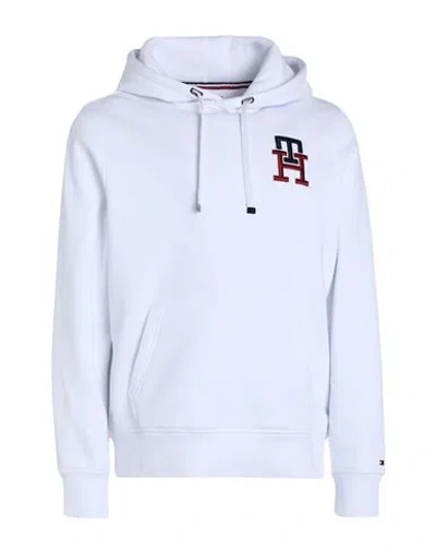 Tommy Hilfiger Man Sweatshirt White Size S Cotton, Polyester