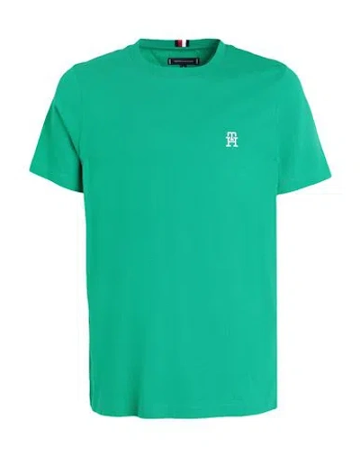 Tommy Hilfiger Man T-shirt Green Size L Cotton