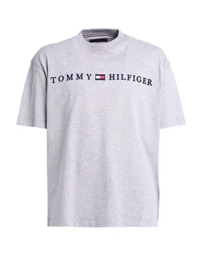 Tommy Hilfiger Man T-shirt Grey Size Xl Cotton