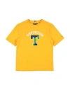 Tommy Hilfiger Man T-shirt Marigold Size 8 Cotton In Yellow