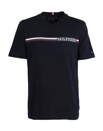 Tommy Hilfiger Man T-shirt Midnight Blue Size Xl Cotton