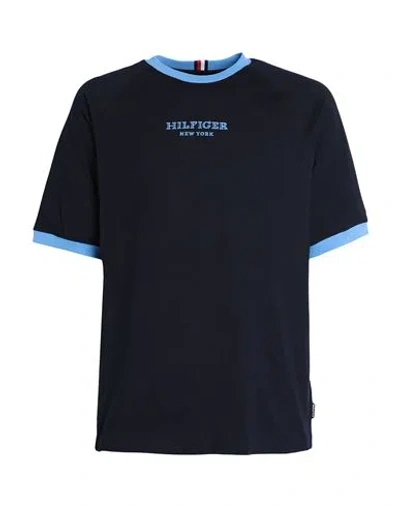 Tommy Hilfiger Man T-shirt Navy Blue Size L Cotton