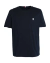 Tommy Hilfiger Man T-shirt Navy Blue Size Xl Cotton In Navy Blue