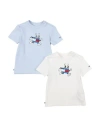 Tommy Hilfiger Man T-shirt Sky Blue Size 12 Cotton, Elastane In Blue