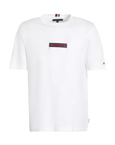 Tommy Hilfiger Man T-shirt White Size M Cotton