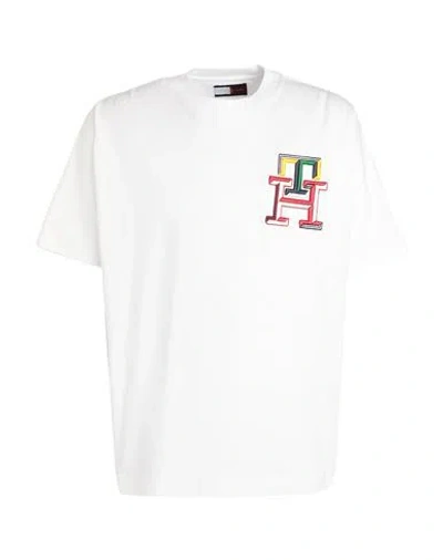 Tommy Hilfiger Man T-shirt White Size L Cotton