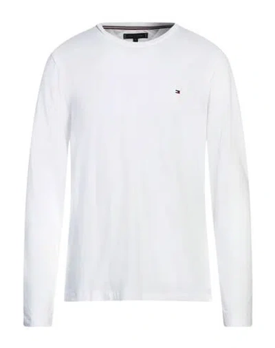 Tommy Hilfiger Man T-shirt White Size Xxxl Cotton, Elastane
