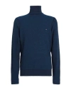 Tommy Hilfiger Man Turtleneck Navy Blue Size Xl Cotton In Navy Blue