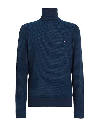 Tommy Hilfiger Man Turtleneck Navy Blue Size Xl Cotton