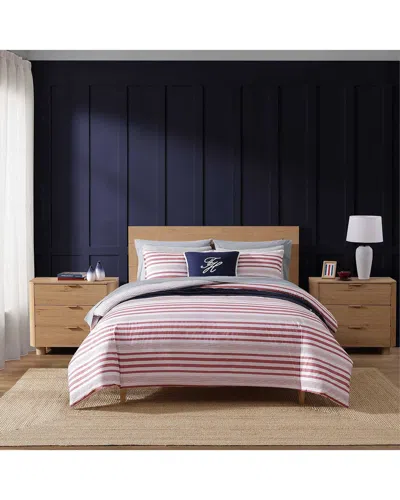 Tommy Hilfiger Mandalay Beach Stripe Reversible Cotton Percale Duvet Set In Multi