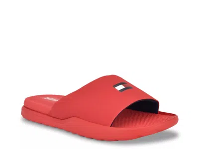Tommy Hilfiger Marmo Slide Sandal In Red