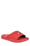 Tommy Hilfiger Men's Marmo Fashion Pool Slides In Red