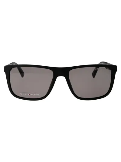 Tommy Hilfiger Matte Black Acetate Sunglasses