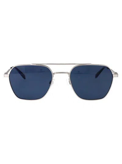 Tommy Hilfiger Matte Palladium Stainless Steel Sunglasses In Metallic