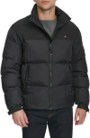 Tommy Hilfiger Matte Water Resistant Puffer Jacket In Black