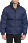Tommy Hilfiger Matte Water Resistant Puffer Jacket In Blue