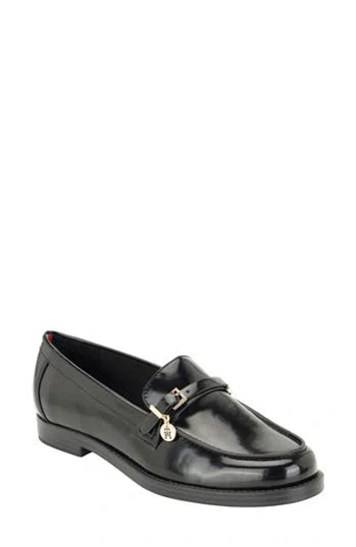 Tommy Hilfiger Maxline Faux Leather Loafer In Black