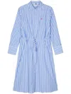 Tommy Hilfiger Md Blouson Ls Midi Shirt Dress In Blue
