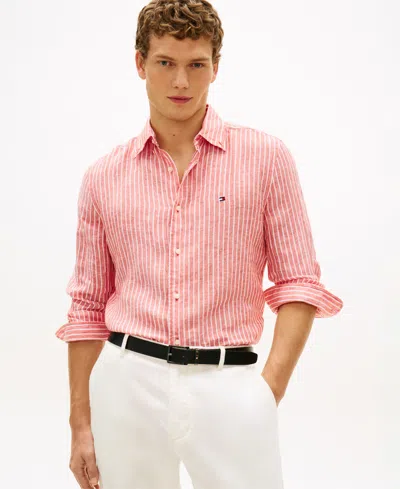 Tommy Hilfiger Bengal Stripe Linen Shirt In Multi