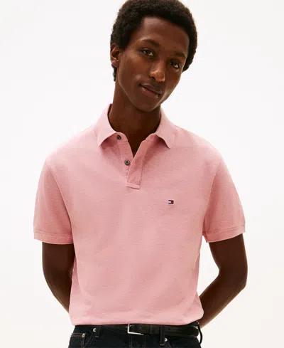 Tommy Hilfiger Logo-embroidered Polo Shirt In Pink
