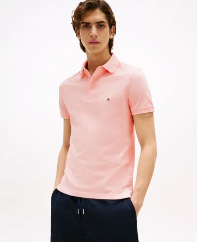 Tommy Hilfiger Men's 1985 Slim Fit Polo Shirt In Pink Shade Heather