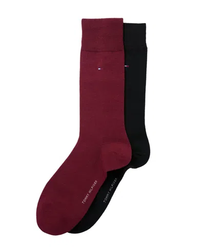 Tommy Hilfiger Men's 2-pack Solid Dress Socks In Multi
