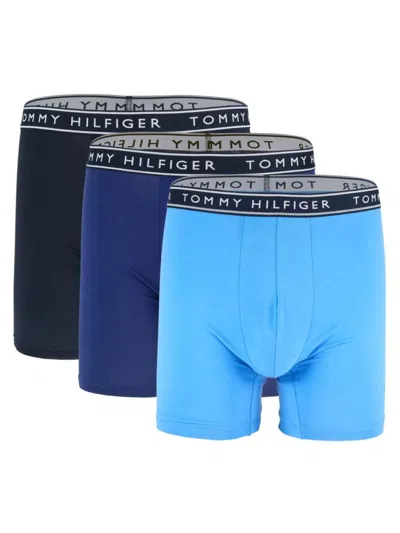 Tommy Hilfiger Men's 3-pack Logo Boxer Briefs In Blue Haze