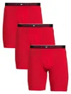 Tommy Hilfiger Men's 3-pack Logo Boxer Briefs In Red