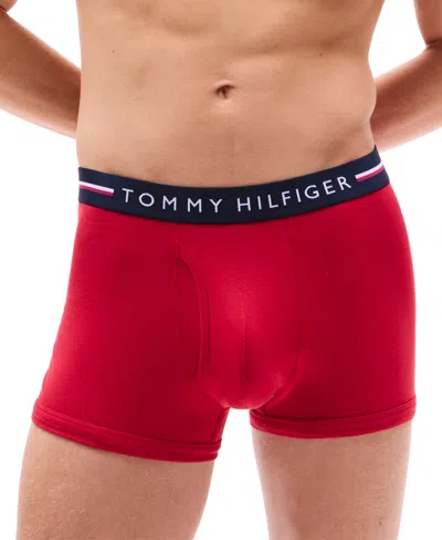 Tommy Hilfiger Men's 3-pack All Day Comfort Trunks In Desert Sky,grey Heather,desert Sky