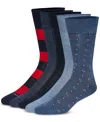 Tommy Hilfiger Men's 5-pk. Rugby Crew Socks In Multi