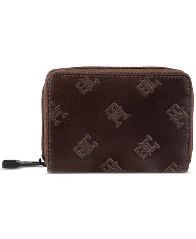 Tommy Hilfiger Men's Accordion Logo Wallet In Brown