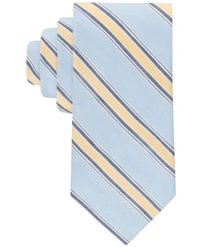 Tommy Hilfiger Men's Alameda Linen Stripe Tie In Yellow