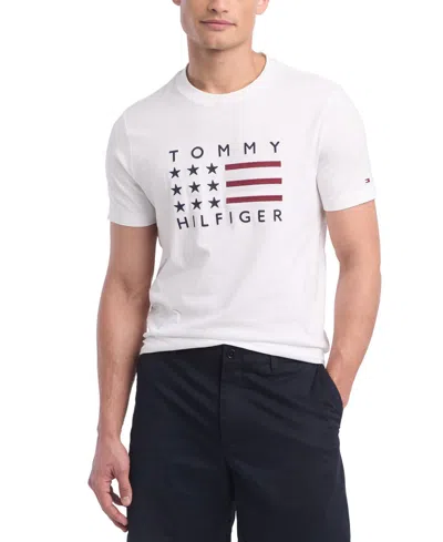 Tommy Hilfiger Men's Americana Logo Graphic T-shirt In White