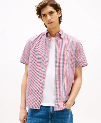 Tommy Hilfiger Men's Americana Tailored Relaxed-fit Check Button-down Shirt In Multi