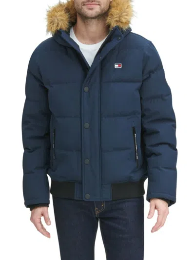Tommy Hilfiger Men's Short Snorkel Coat, Created For Macy's In Navy