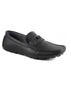 Tommy Hilfiger Men's Attle Moc Toe Driving Loafers In Black Saffiano Texture