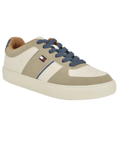 Tommy Hilfiger Men's Baffie Low Top Fashion Court Sneakers In Light Brown