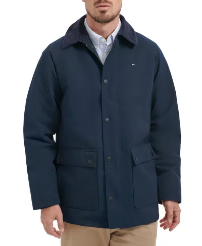 Tommy Hilfiger Men's Barn Corduroy-collar Long-sleeve Jacket In Navy