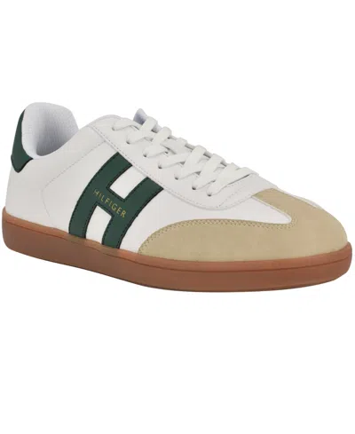 Tommy Hilfiger Men's Berge T-toe Casual Sneakers In Light Natural,hunter Green Multi