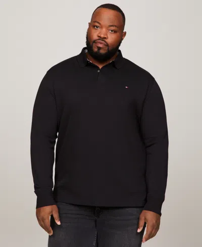 Tommy Hilfiger Men's Big & Tall 1985 Long Sleeve Polo Shirt In Blue