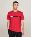 Tommy Hilfiger Tommy Ribbed Inset Logo T In Medium Red