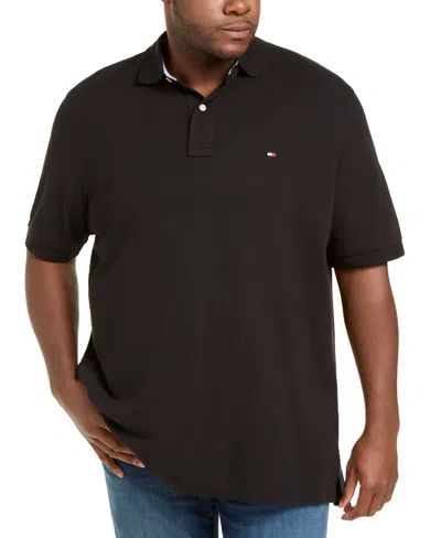 Tommy Hilfiger Men's Big & Tall Classic-fit Ivy Polo In Black