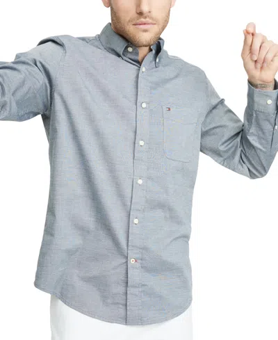 Tommy Hilfiger Men's Big & Tall Classic-fit Stretch Solid Capote Shirt
