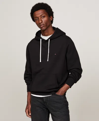 Tommy Hilfiger Men's Big & Tall Essential Fleece Hoodie In Black