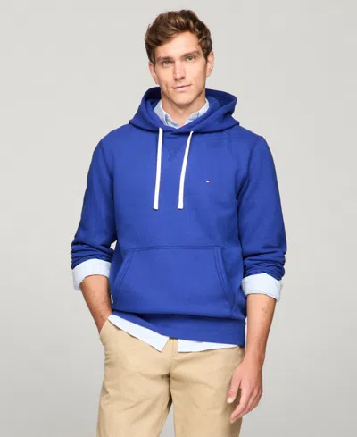 Tommy Hilfiger Men's Big & Tall Essential Fleece Hoodie In Wedge Blue