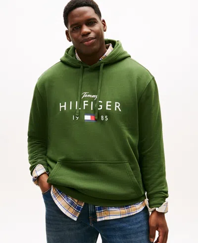 Tommy Hilfiger Men's Big & Tall Regular-fit Hooded Sweatshirt In Green