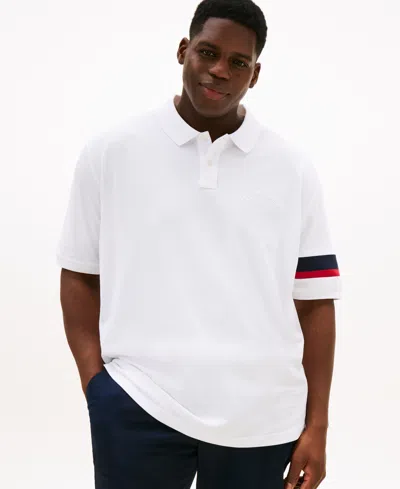 Tommy Hilfiger Men's Big & Tall Short Sleeve Polo Shirt In White