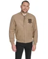 Tommy Hilfiger Men's Bomber With Patches Jacket In Brown