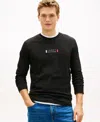 Tommy Hilfiger Men's Brand Love Long Sleeves T-shirt In Black